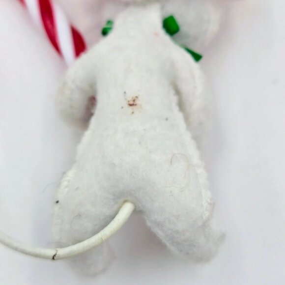 Annalee Sweet Candy Cane Mouse Santa Hat Christmas Ornament 2009 Read - Picture 9 of 10